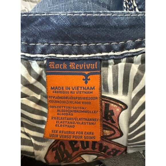 Rock Revival Glade, Easy Boot, Size 31 Well Loved! Tearing On Left Back Pocket - Picture 5 of 9